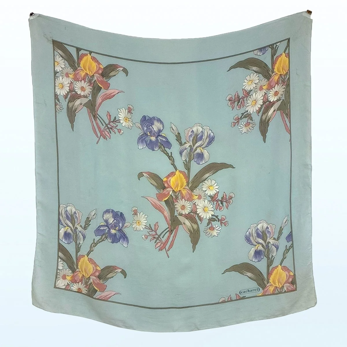 Vintage Cacharel Floral Silk Scarf