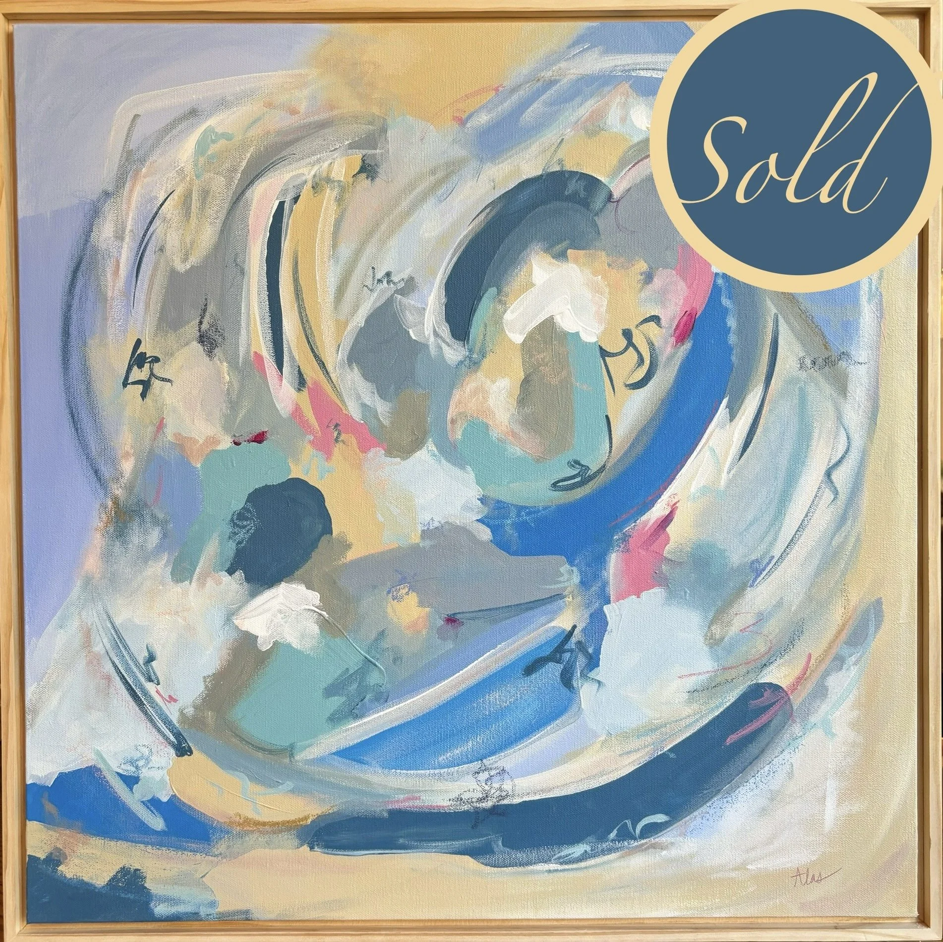 SOLD • 
Take Me Under •

25” x 25” Canvas •

Natural Wood Frame