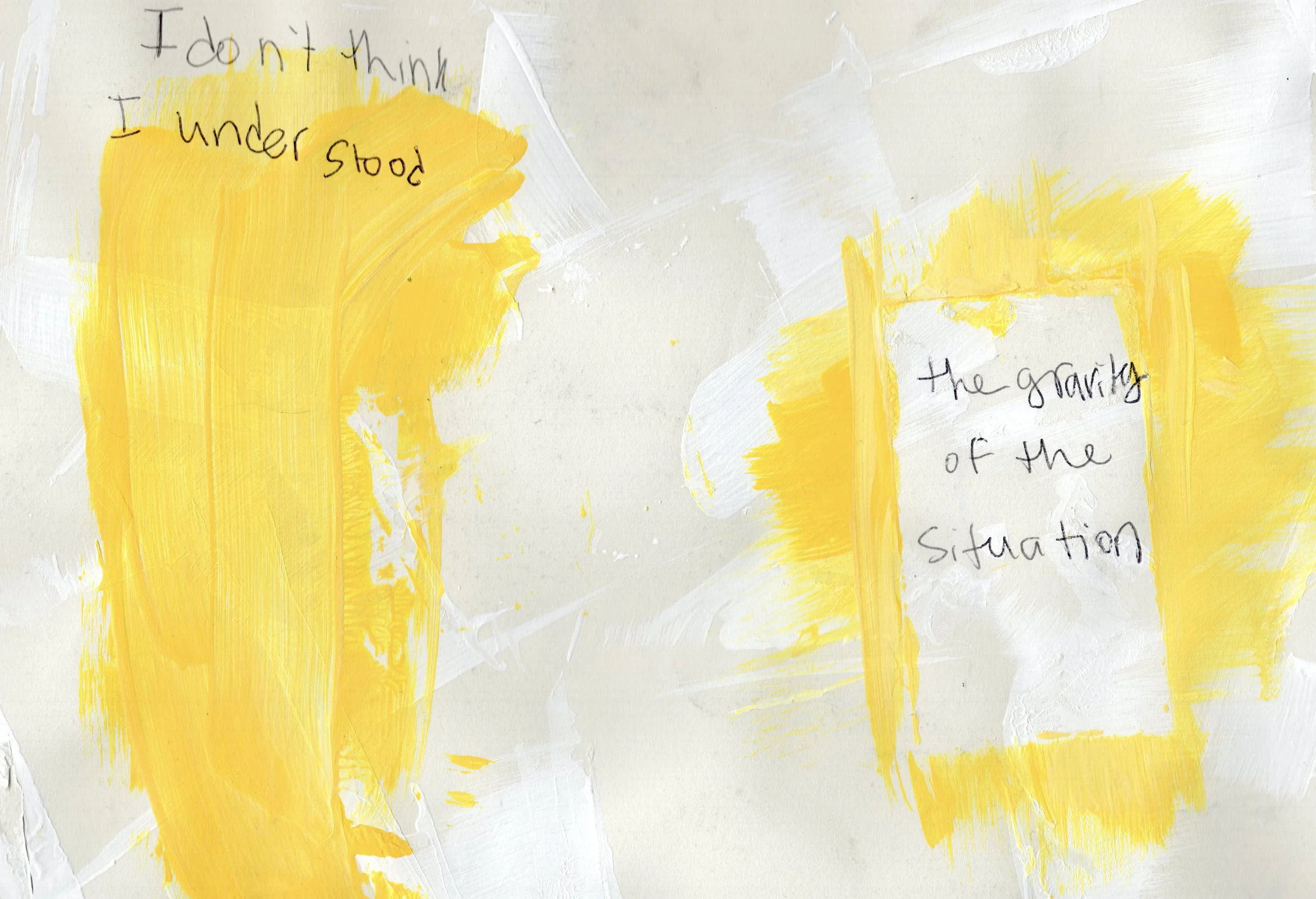 "Pulling Me Down"; Acrylic, ballpoint pen, 2021