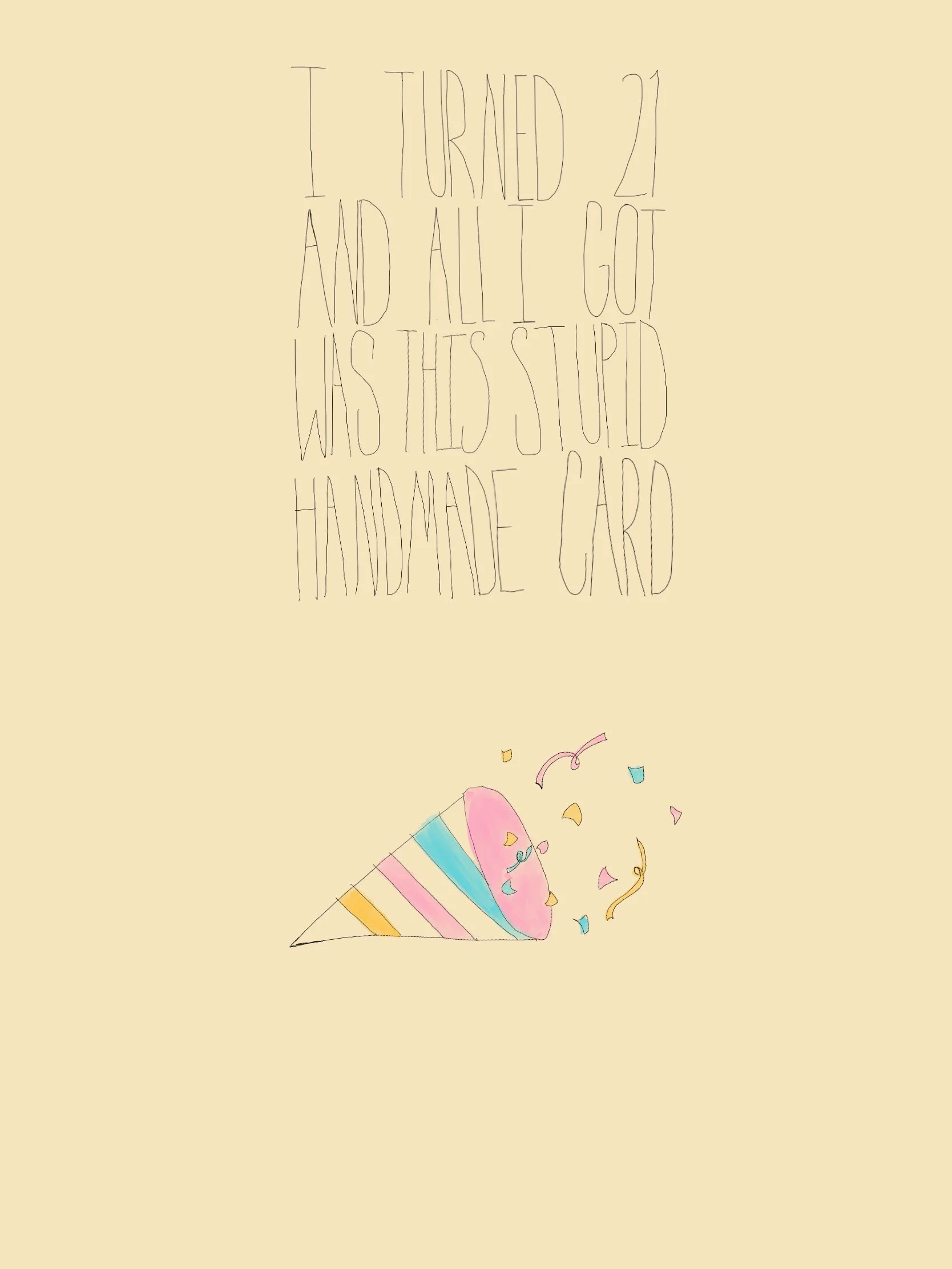 "Stupid Handmade Card", digitized print, 2020