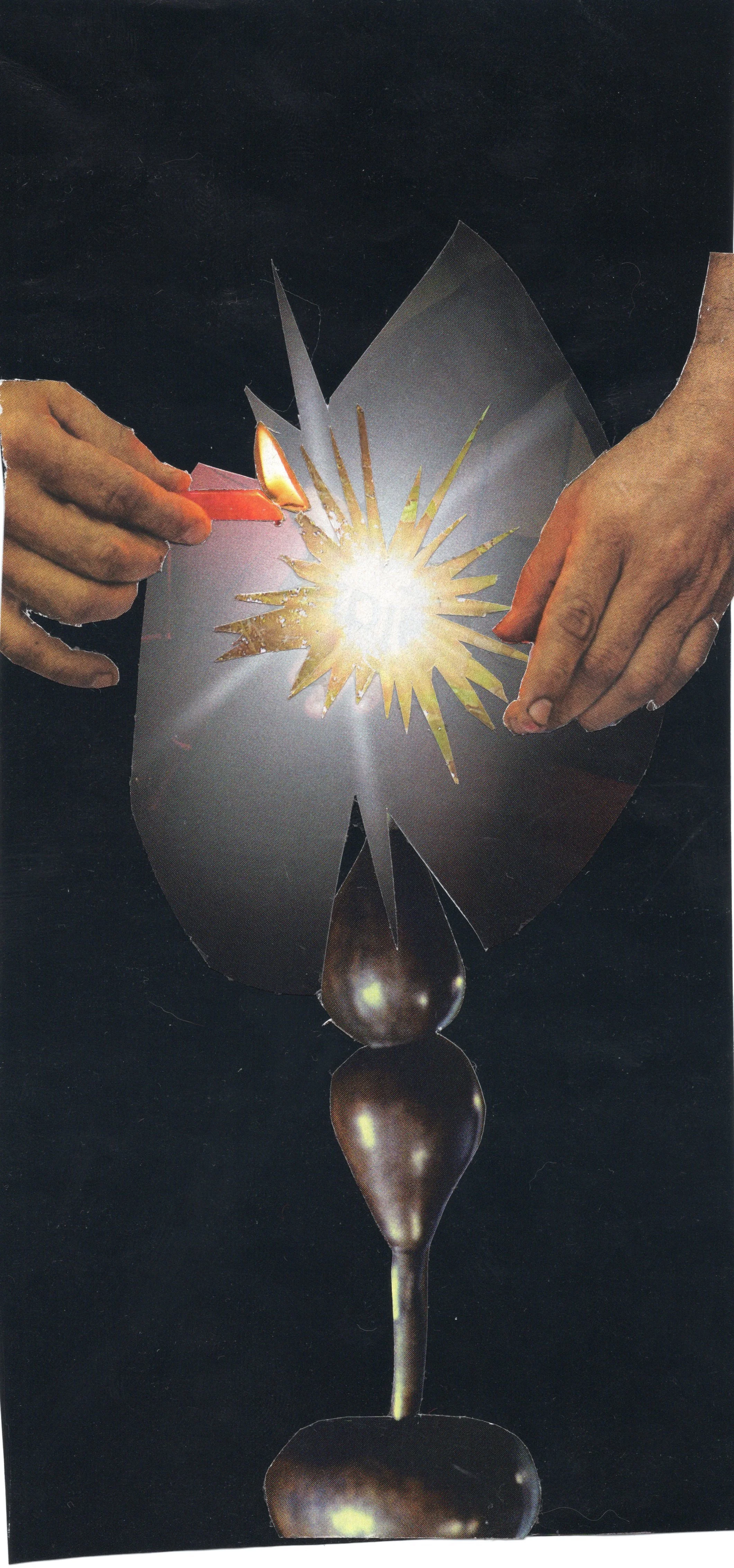 "Light My Candle", Collage, 2023