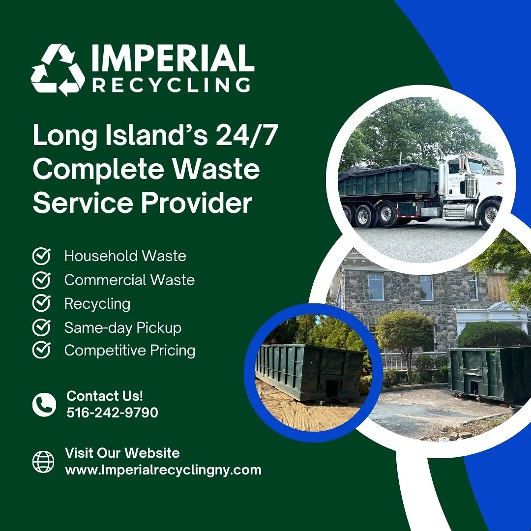 Long Island&rsquo;s go-to for 24/7 complete waste services! Ready to simplify your recycling and waste management? Contact us today at 516-242-9790 or visit us at ImperialRecyclingNY.com! ♻️

#ImperialRecycling #WasteManagement #LongIsland #longislan
