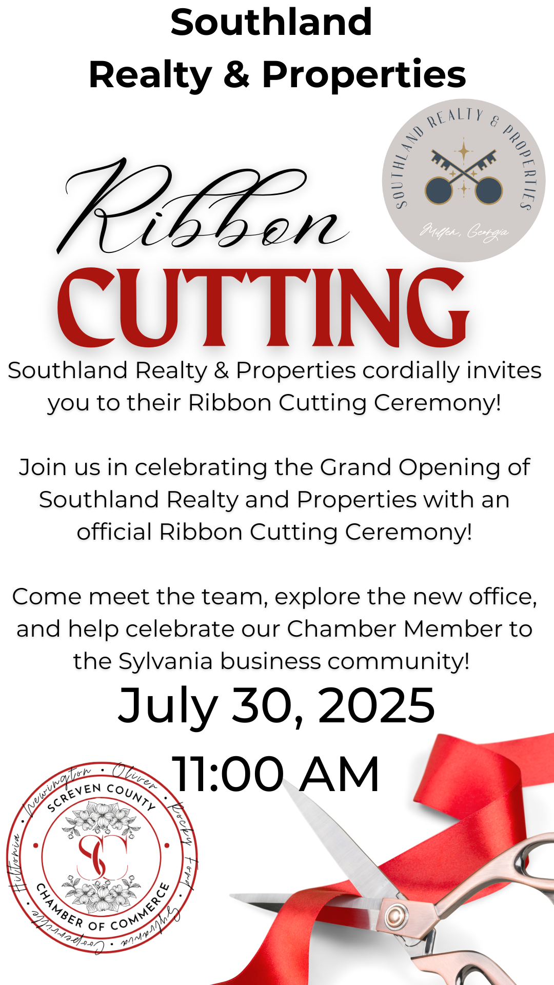 Southland Realty and Properties Ribbon Cutting Ceremoney
