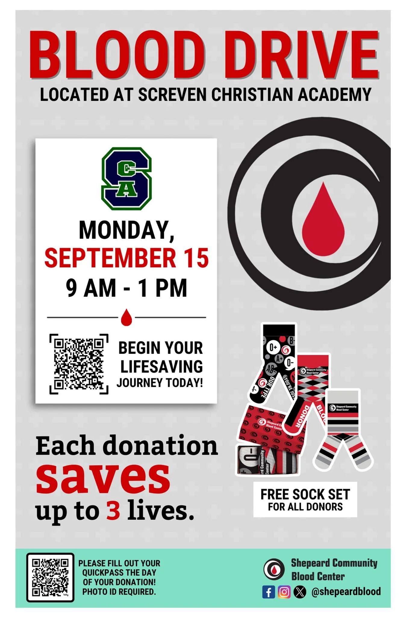 Screven Christian Academy Blood Drive