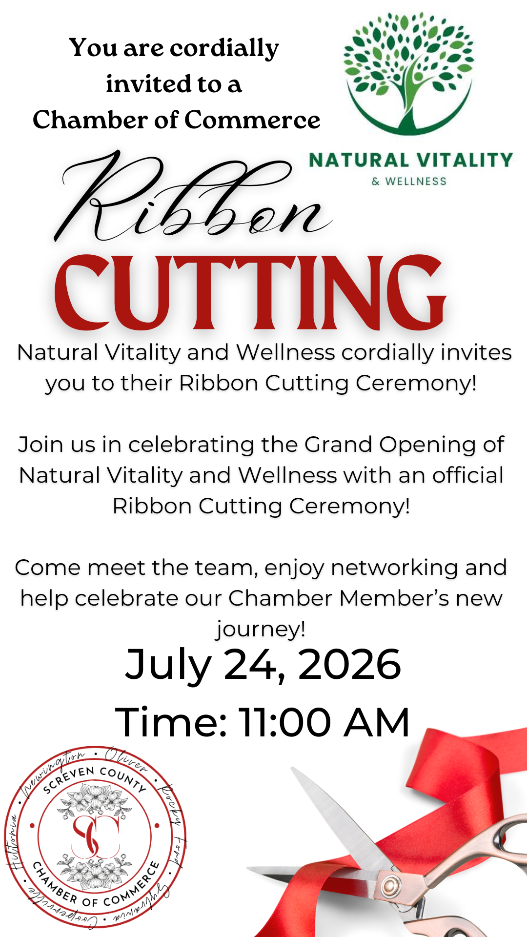 Ribbon Cutting Ceremony: Natural Vitality
