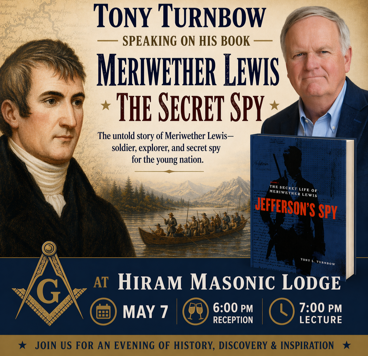 Tony L. Turnbow Speaking on&nbsp;Jefferson’s Spy: The Secret Life of Meriwether Lewis