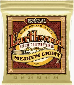 Ernie Ball Earthwood Acoustic Guitar Strings - Medium Light