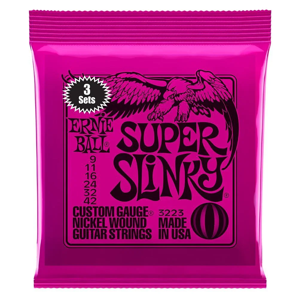 Ernie Ball Super Slinky 9's 3 pack