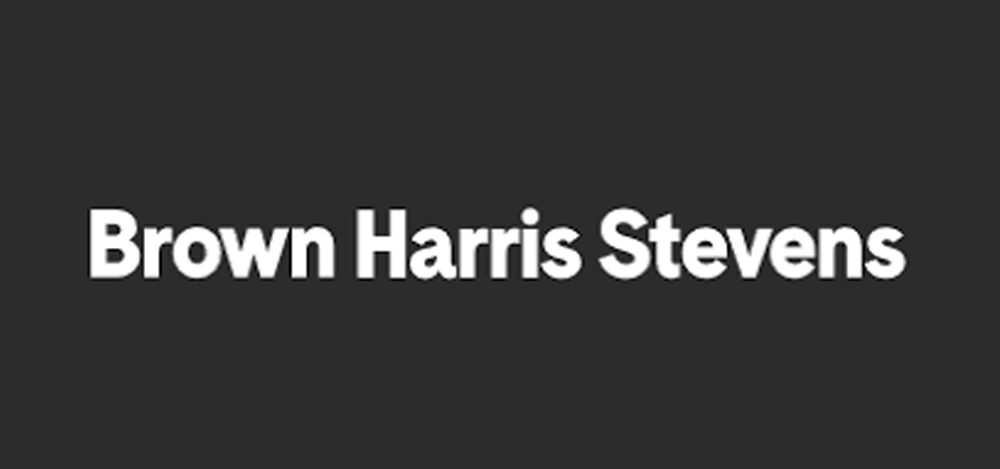 Text reading 'Brown Harris Stevens' on a dark background.