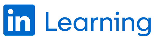 LinkedIn Learning logo with blue background and white text
