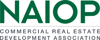NAIOP logo with green and black text for the Commercial Real Estate Development Association
