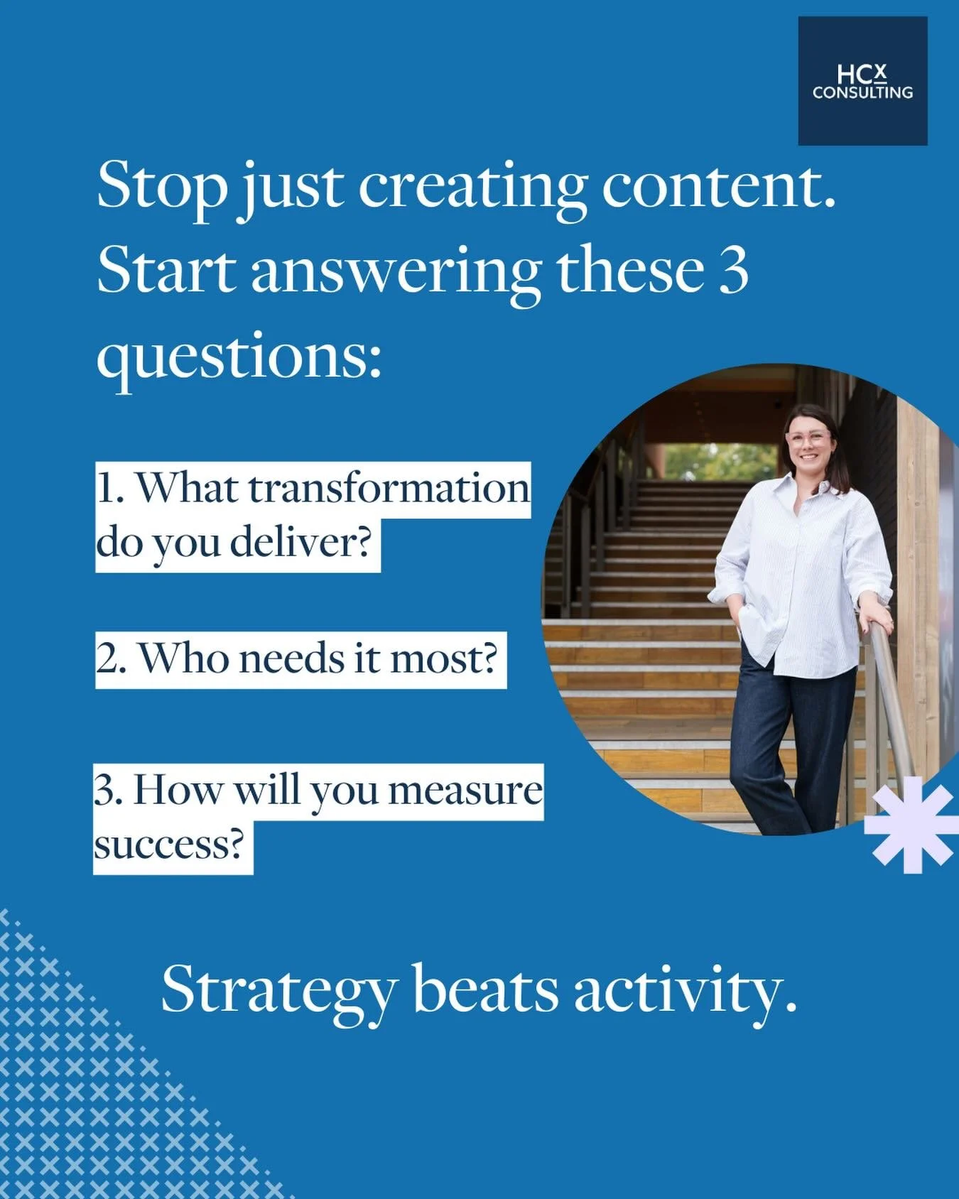 &ldquo;We&rsquo;re creating content, but we&rsquo;re not growing.&rdquo;
&nbsp;
I hear this constantly&hellip;
&nbsp;
Here&rsquo;s the truth: You&rsquo;ve jumped straight to tactics (posting, emailing, updating) without answering the strategic questi