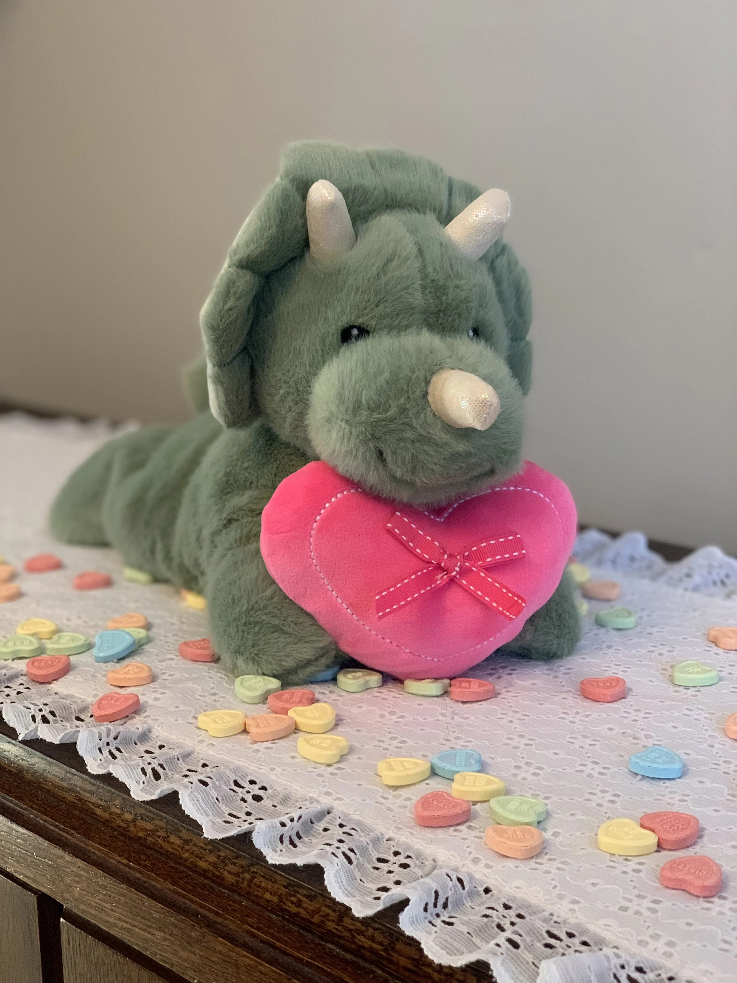 Valentine Plush- Green Dino