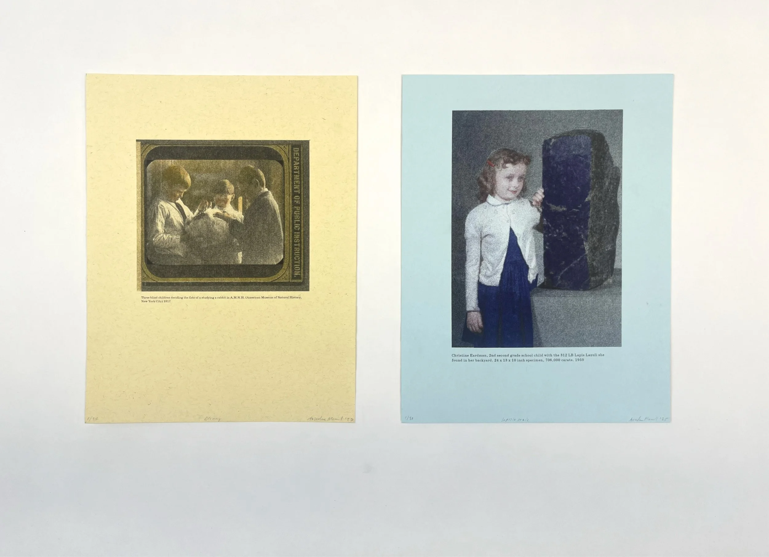 Blinny and Lapislasuzie. 8.5" x 11", Risographs, 2025