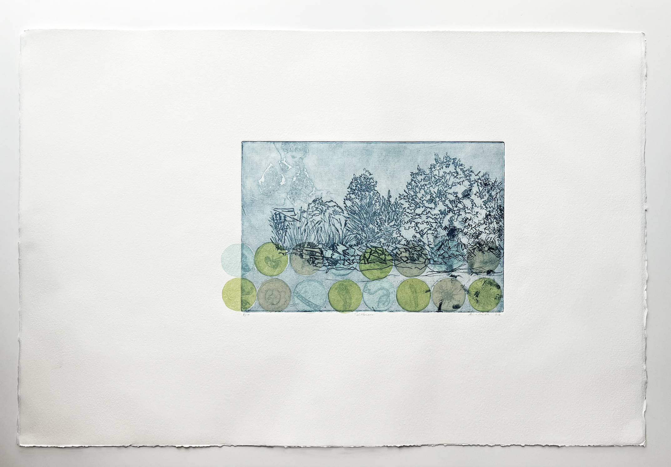 Wittman. 15" x 22", copper plate etching with chine-cole. 2026