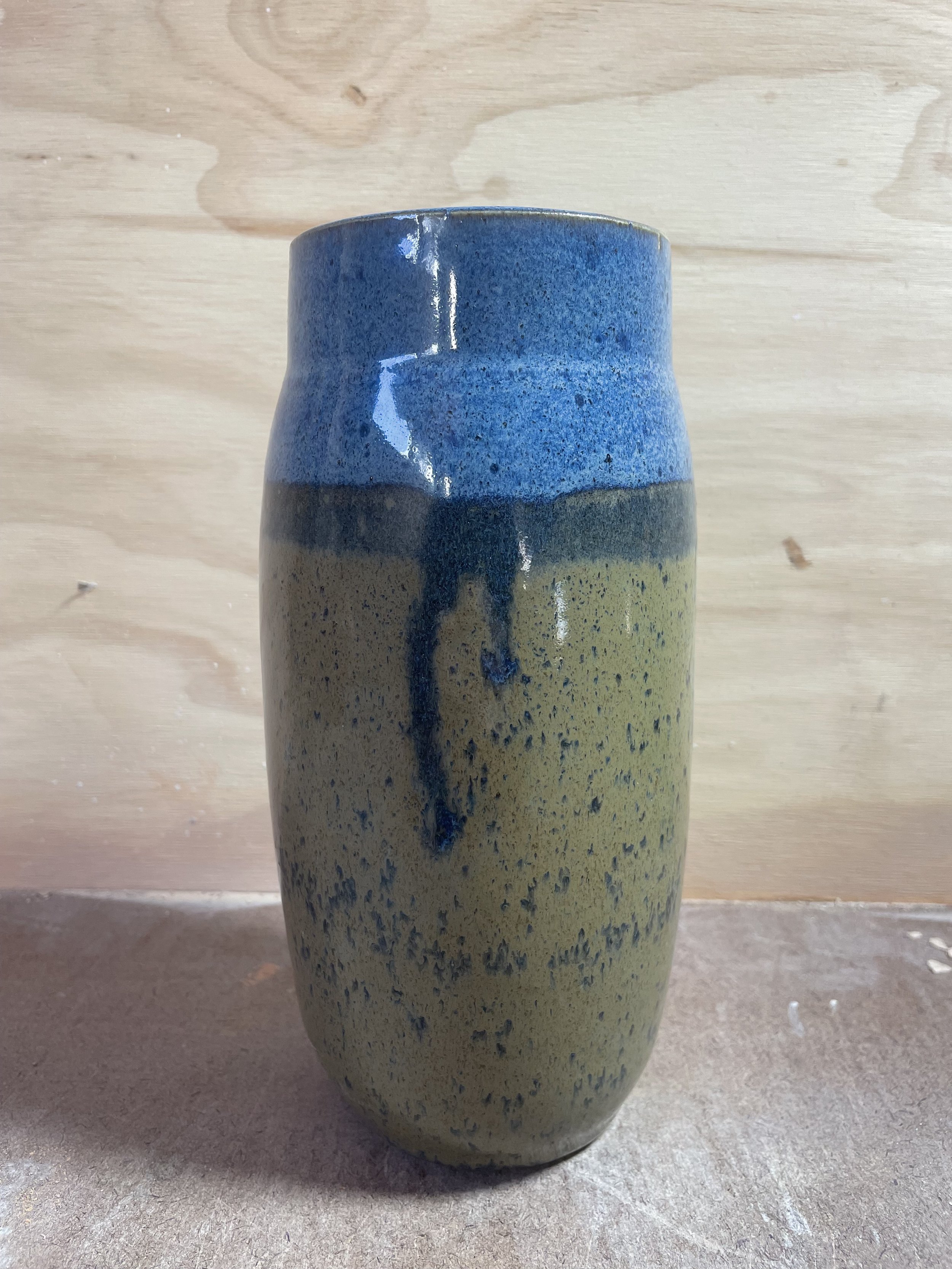 Blue and Blue/Brown Mix Vase