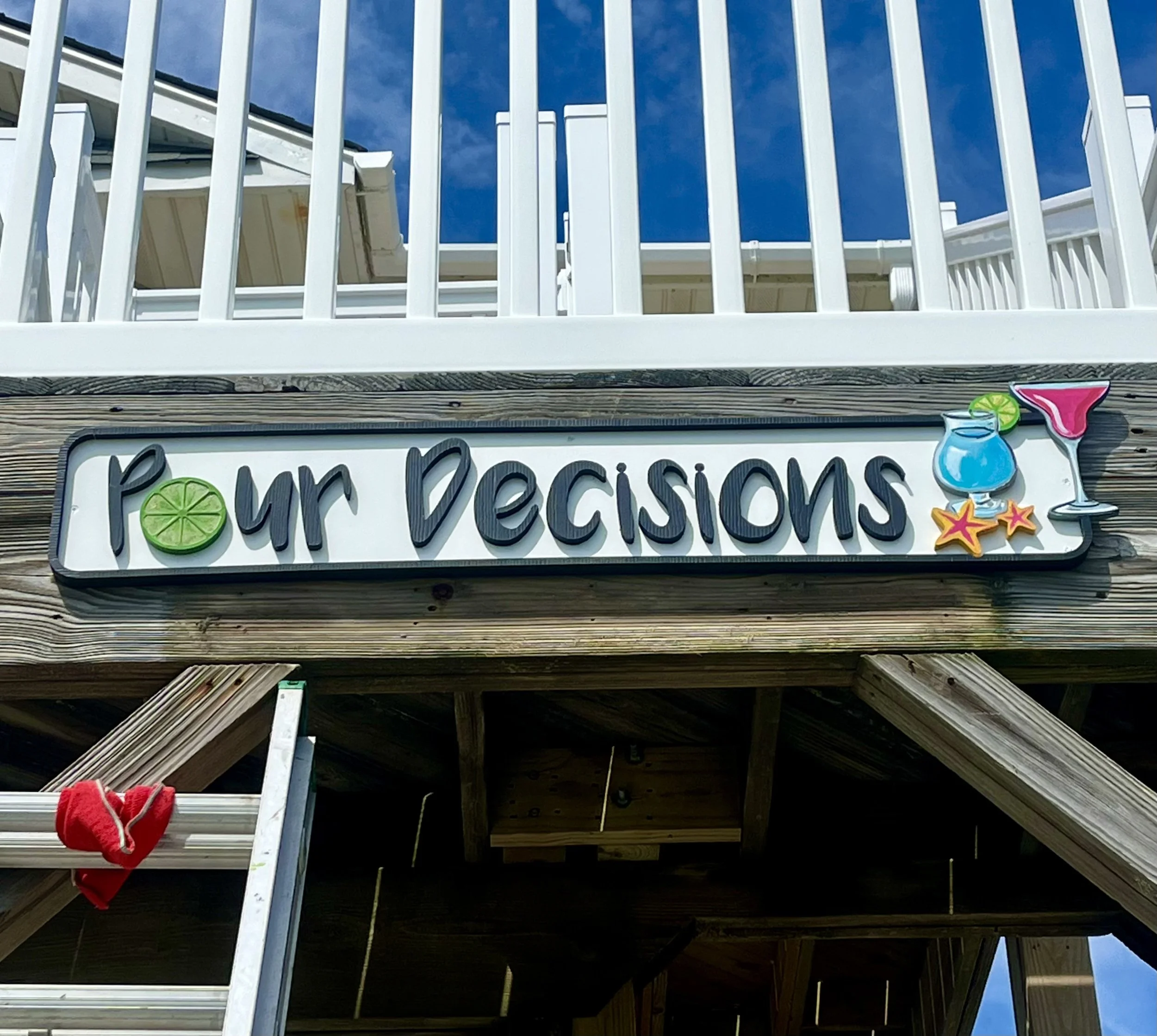 pour decisions custom beach house sign.jpeg