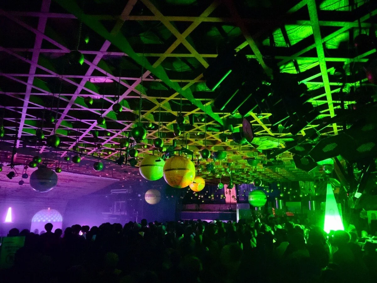 Cosmic-themed stage setup at FINALBY( ) Kabukicho EXPANDED