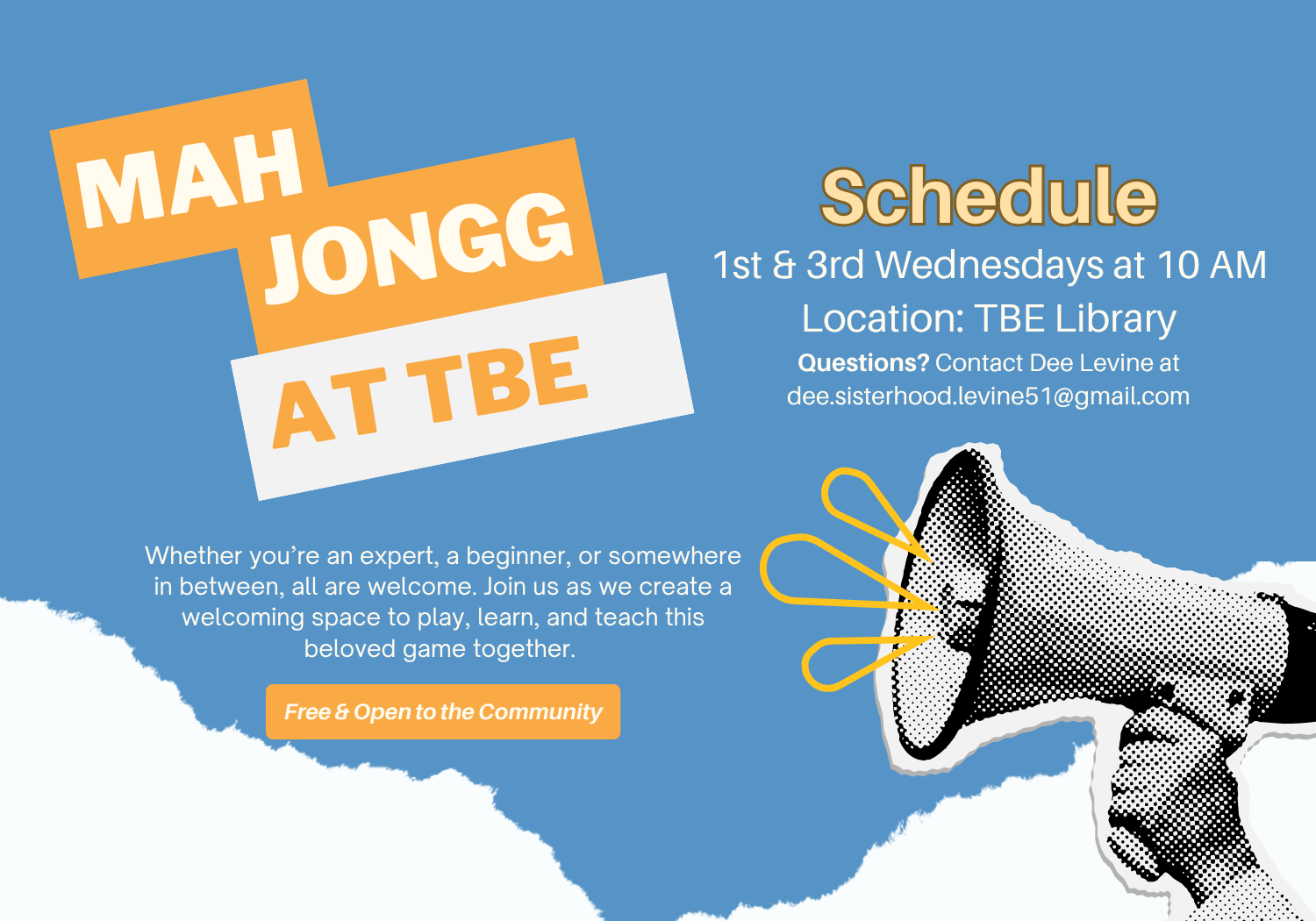 Mah Jongg at TBE
