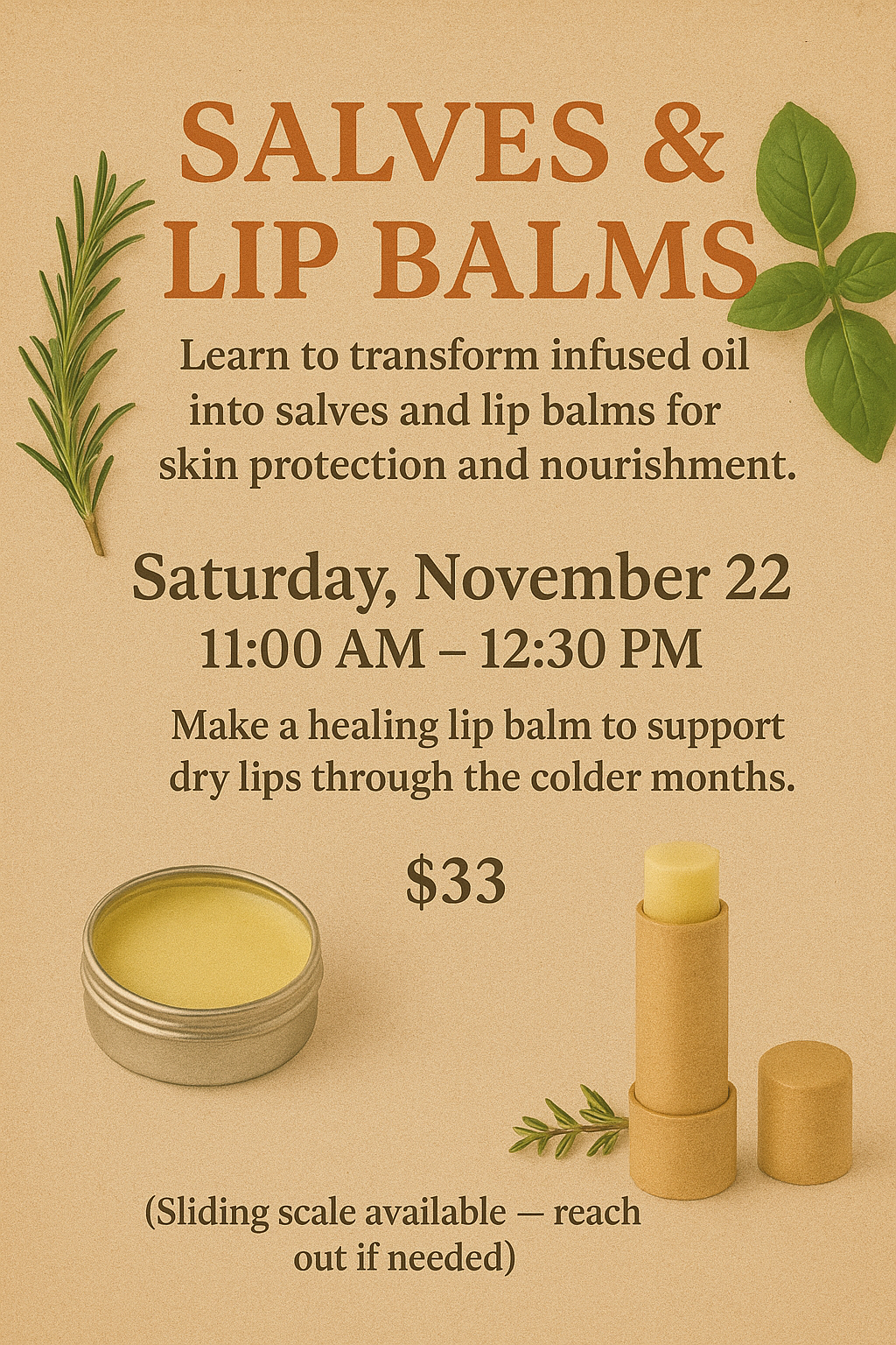 The Seasonal Medicine Cabinet: Salves &amp; Lip Balms