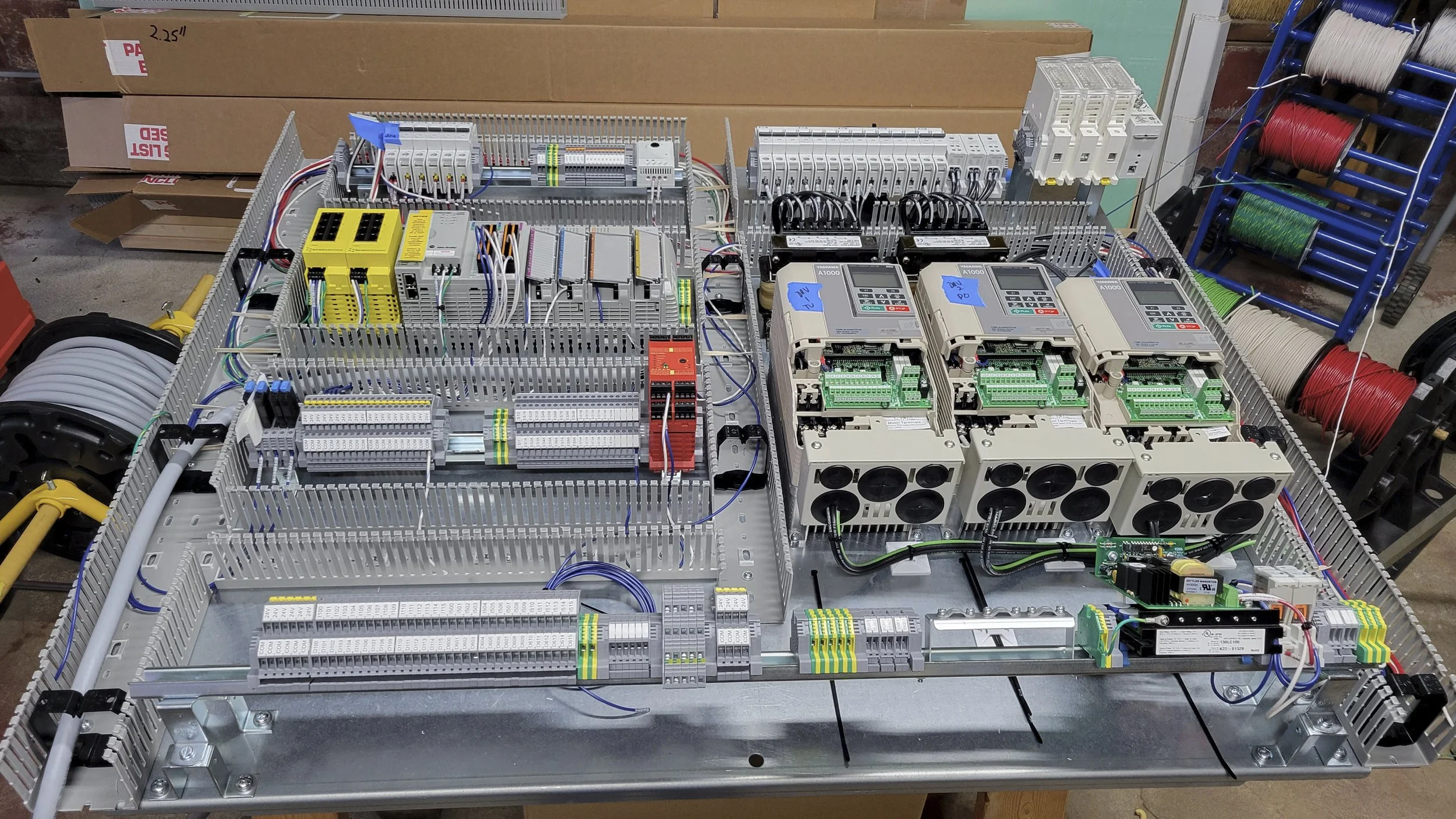 Wire Rewind Line - Takeup Back Panel layout