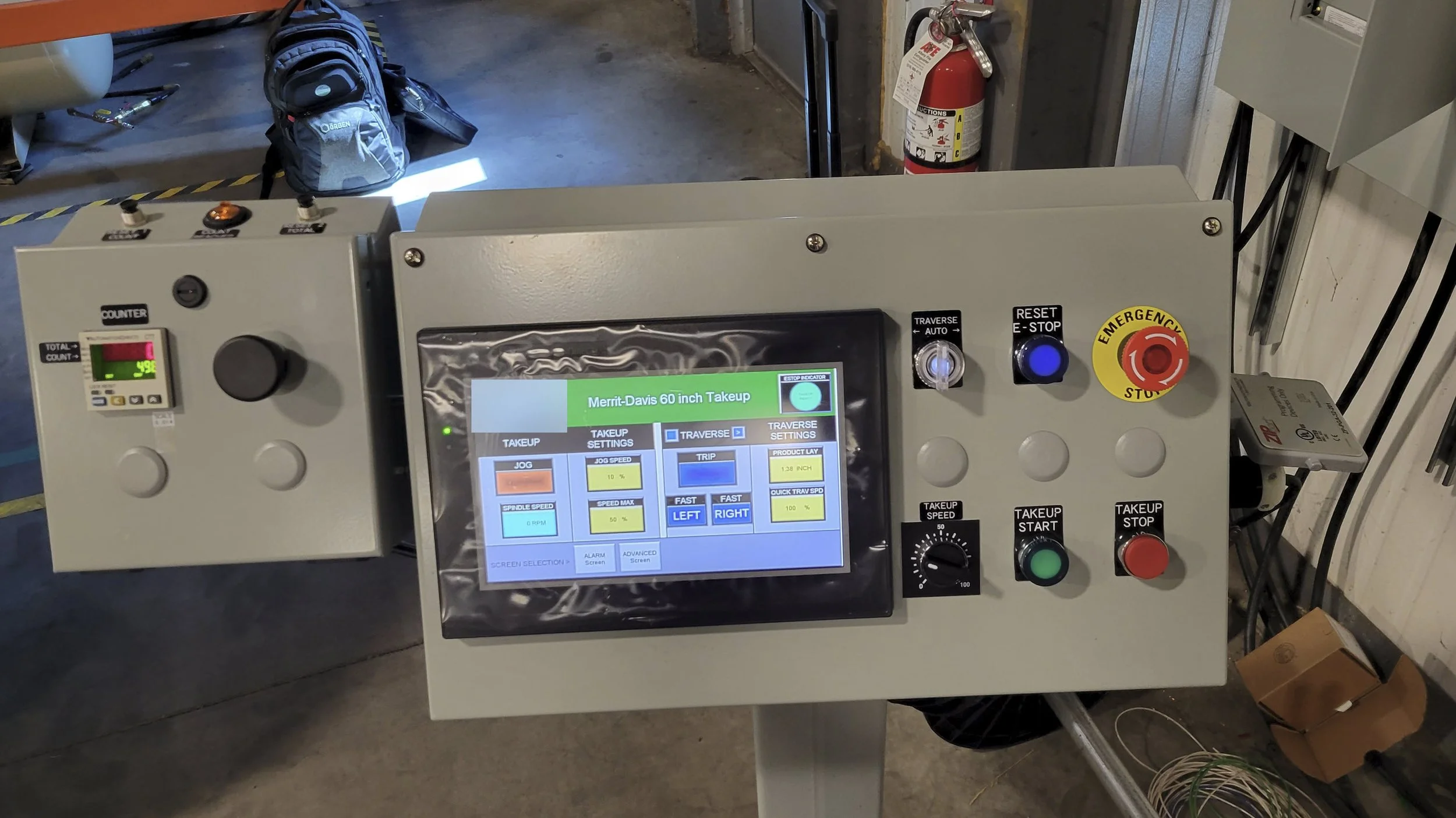Wire Rewind Line - Operator Station with Counter Add-On