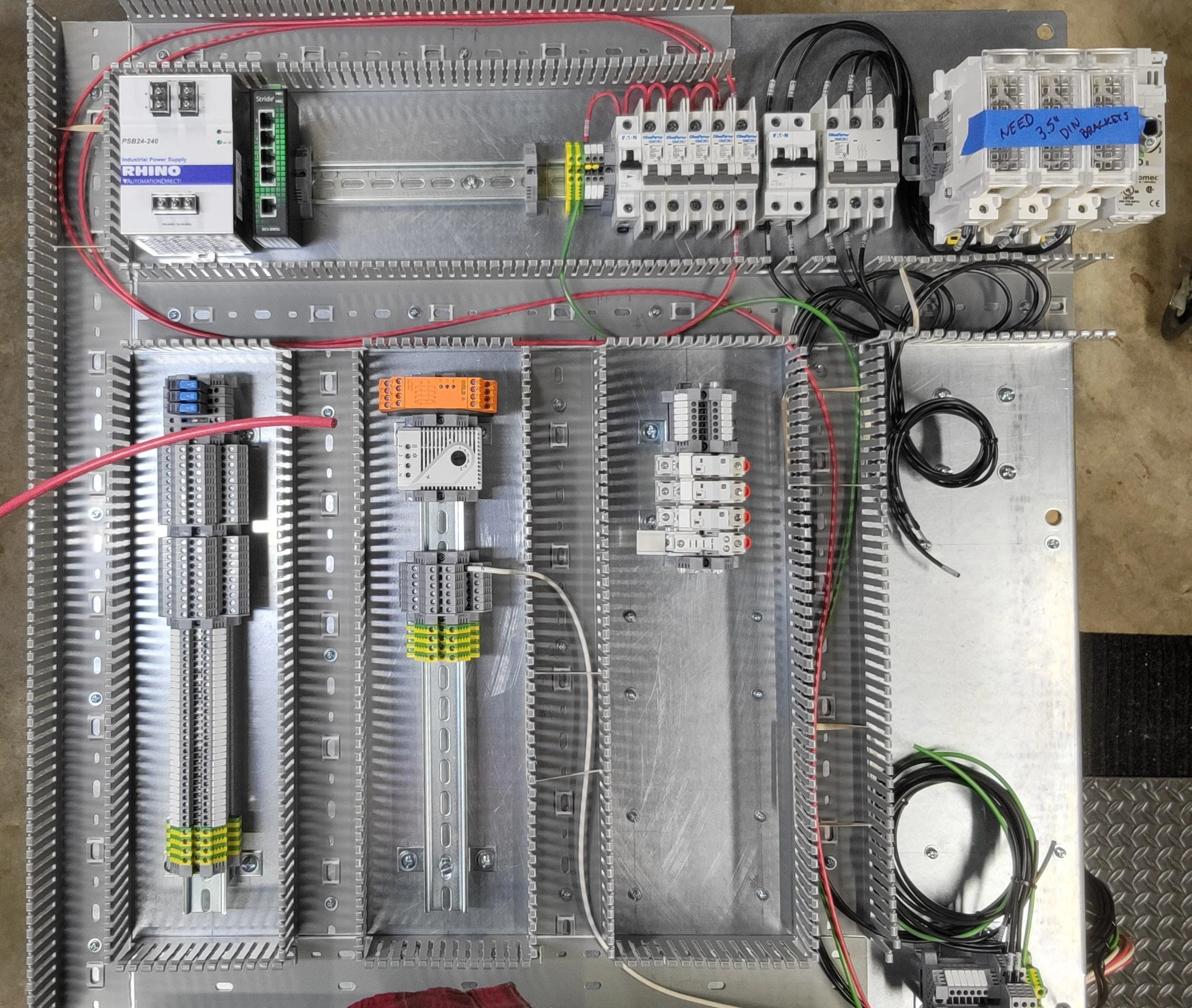 Wire Line Takeup - Sub-Panel Fabrication and Layout