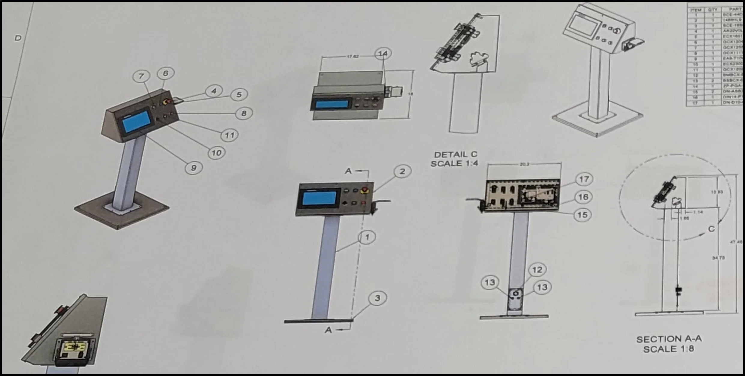 Wire Rewind Line - Operator Station 3D design (Fusion 360)