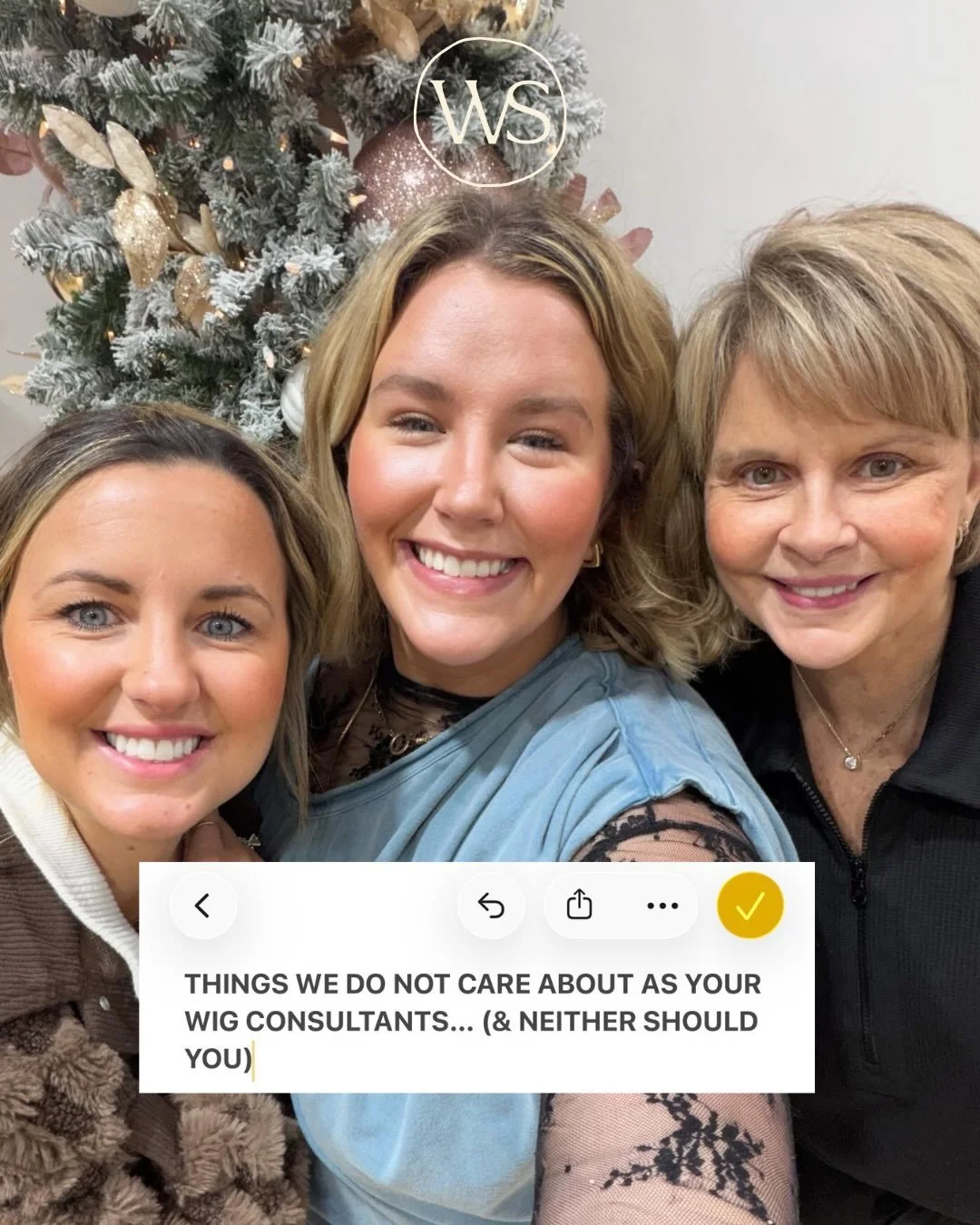 Things you never have to apologize for in our chair&hellip;

Hair loss is personal. Vulnerability is real. And learning to feel like yourself again takes courage.

At The Wig Shoppe, this isn&rsquo;t just about hair &mdash; it&rsquo;s about safety, i