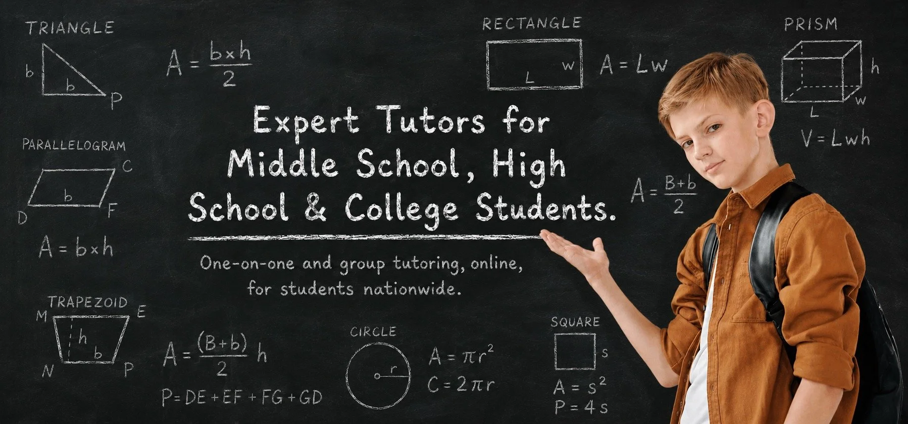 Expert tutors for middle school, high school & college students. One-on-one and group tutoring, online, for students nationwide.