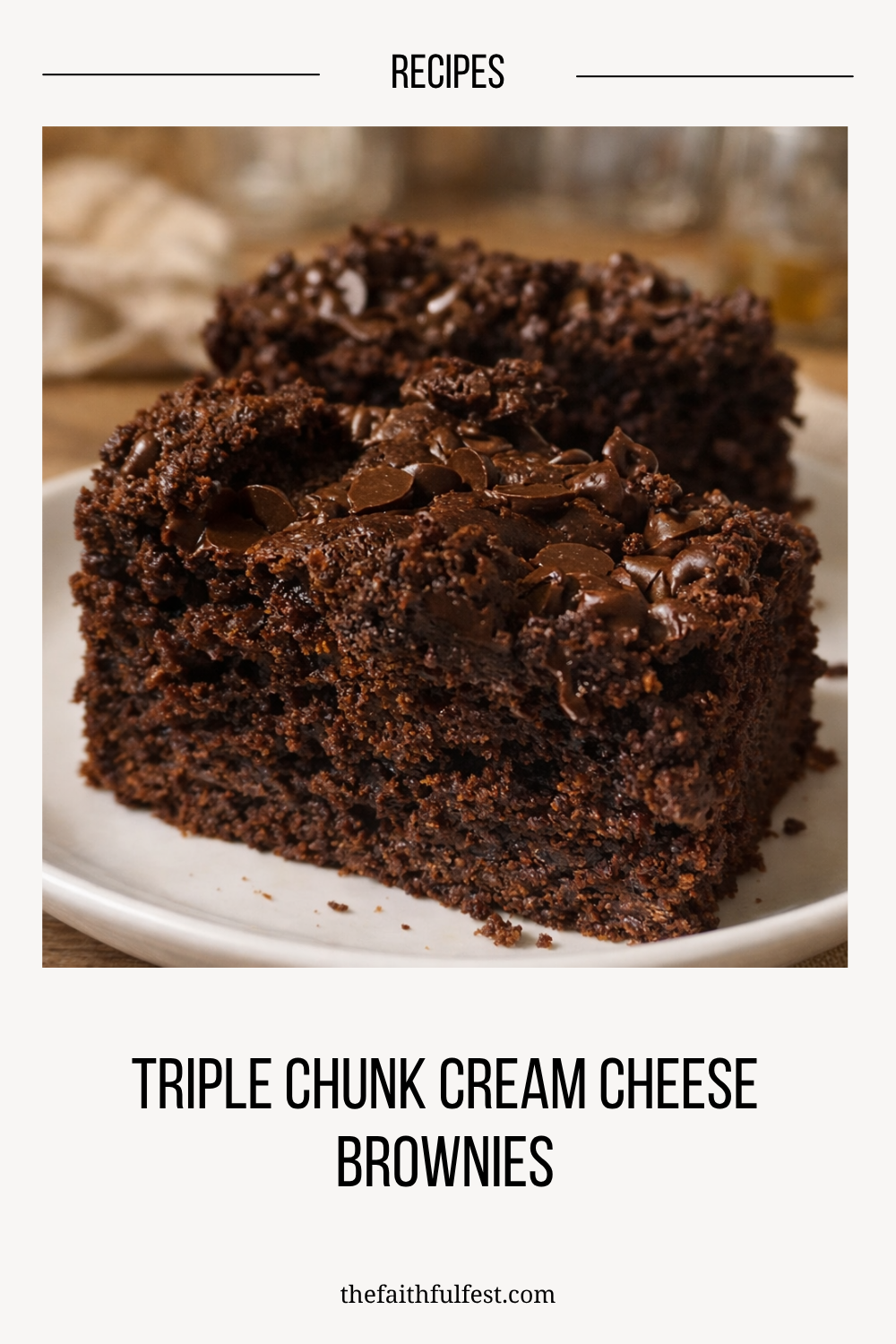 Tall, cakey, rich brownies, and loaded with chocolate