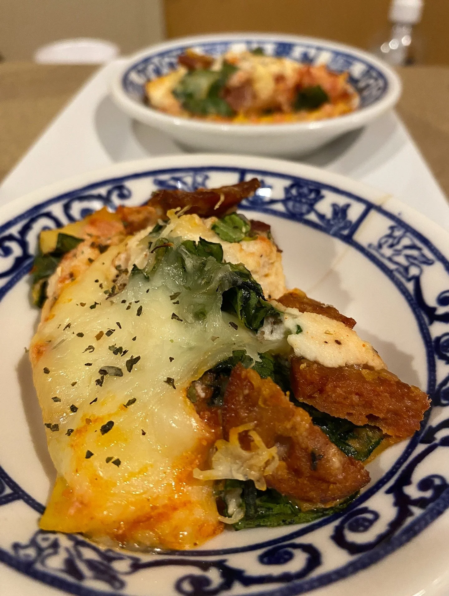 Collards in a lasagna? Yep, we did that 😎✨ Smoky turkey sausage, cheesy layers, and a whole lotta soul in every bite. #SoulFoodRemix #CollardGreensGotUpgraded