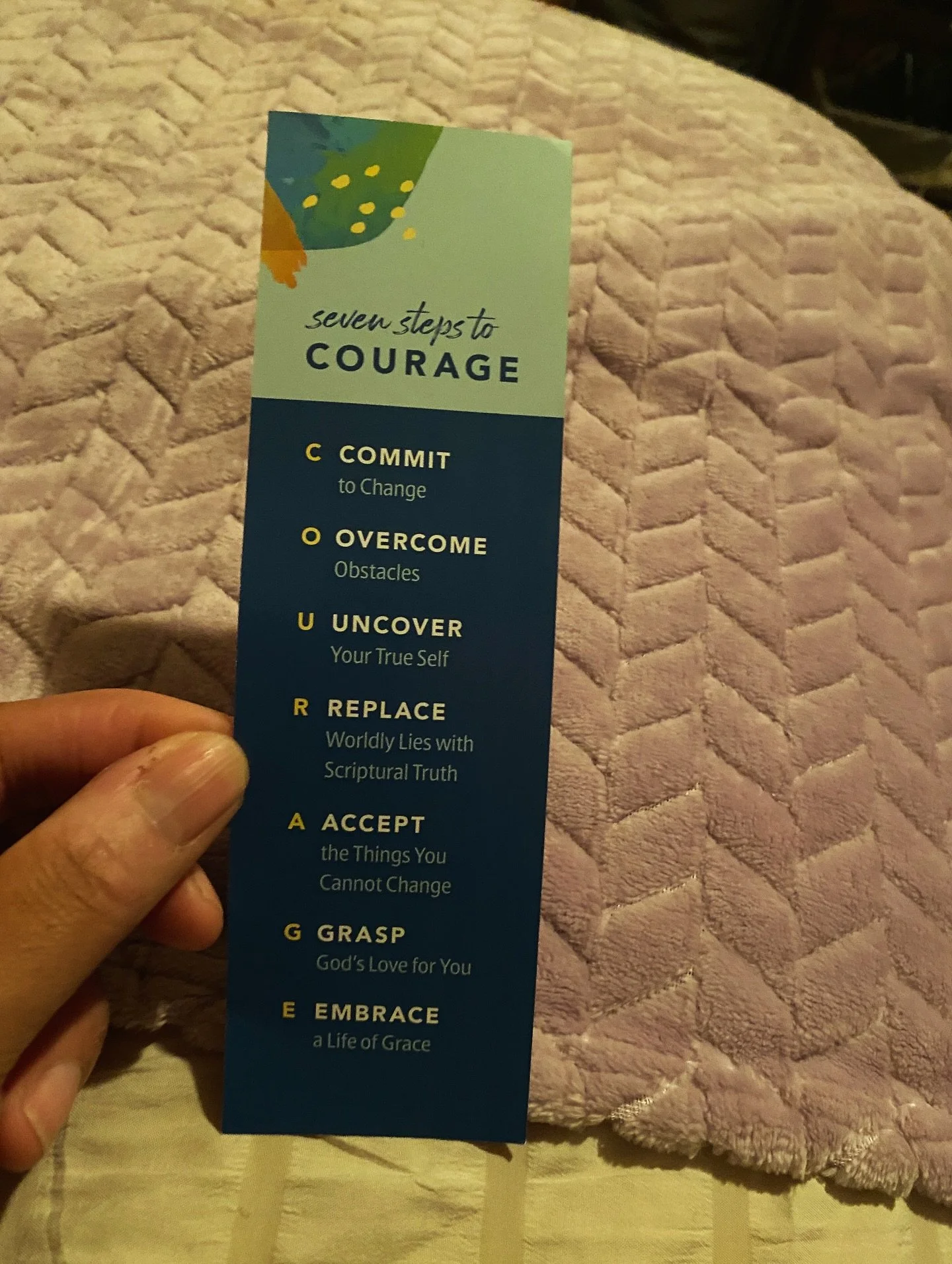 I came across this bookmark tucked inside of a little-used notebook and it was just what I needed today. 💛

Courage isn&rsquo;t always loud or bold. Sometimes it&rsquo;s just quietly choosing to keep showing up, right? ❤️ if you needed this like I d