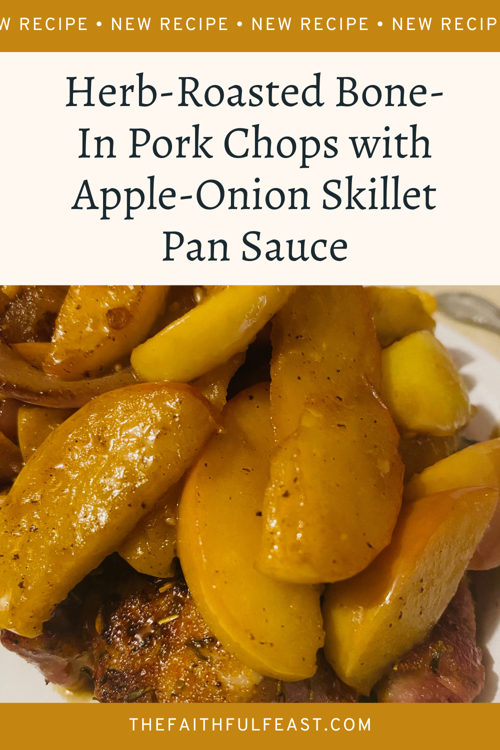 Juicy air fryer bone-in pork chops seasoned with herbs and topped with a simple apple-onion skillet sauce. A healthy, high-protein, soul-inspired dinner that’s easy enough for busy weeknights and cooked without frying.