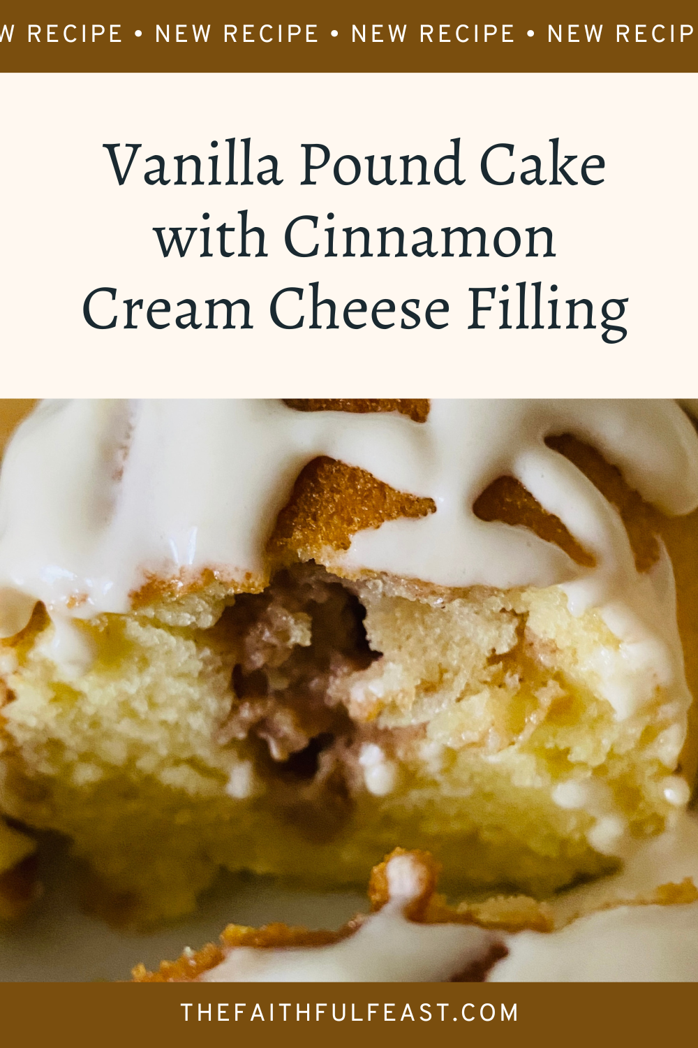 A buttery vanilla pound cake with a simple cinnamon cream cheese swirl. An easy, from-scratch cake perfect for everyday baking and sharing.