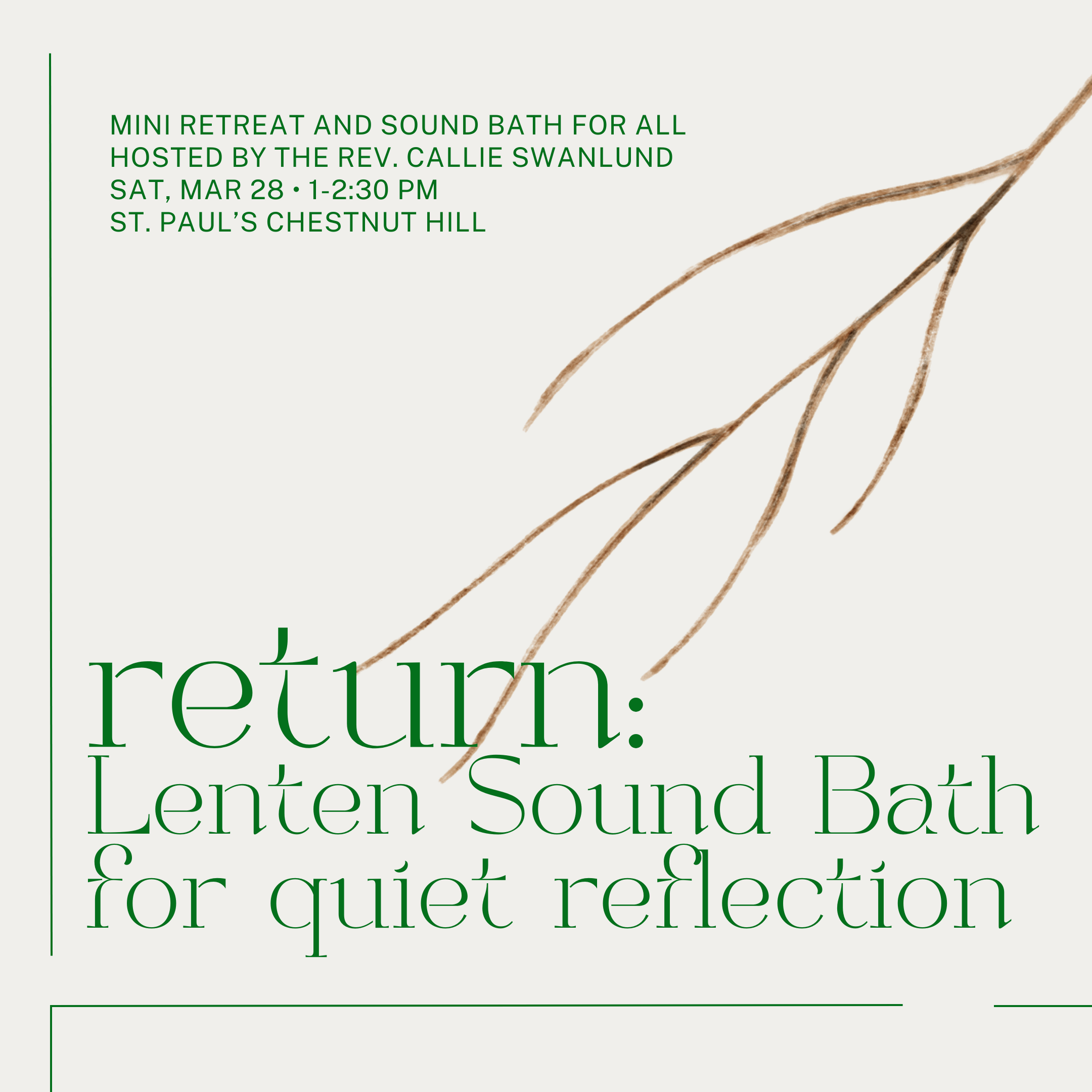 Lenten Sound Bath - Saturday, March 28