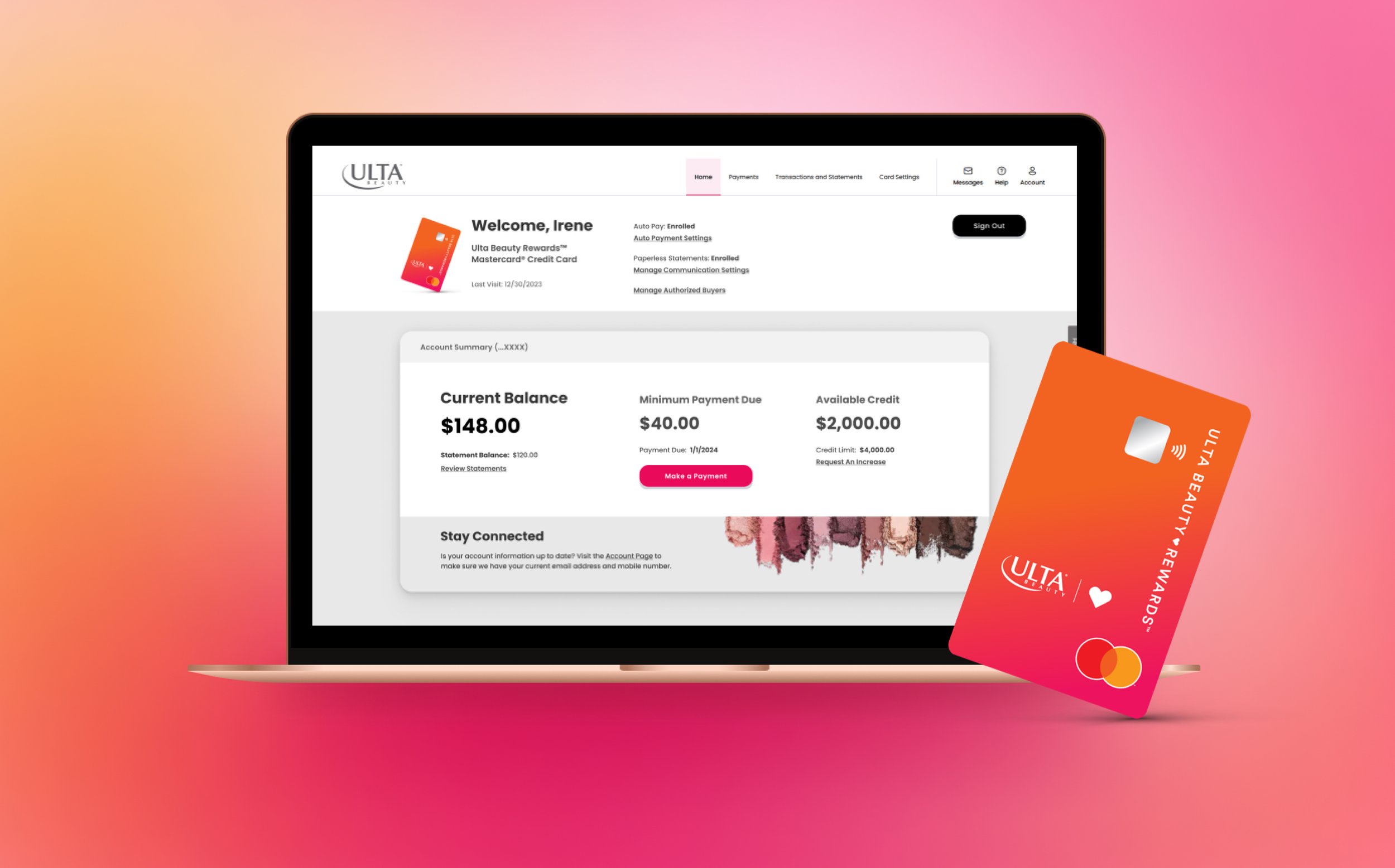 Redesigning the Ulta Mastercard Sign-In