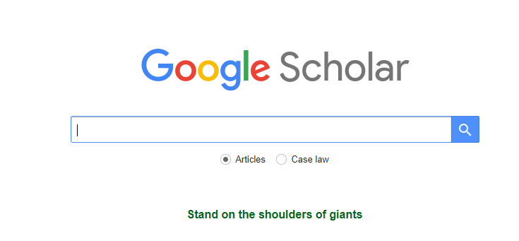 Google Scholar Dashboard Interface