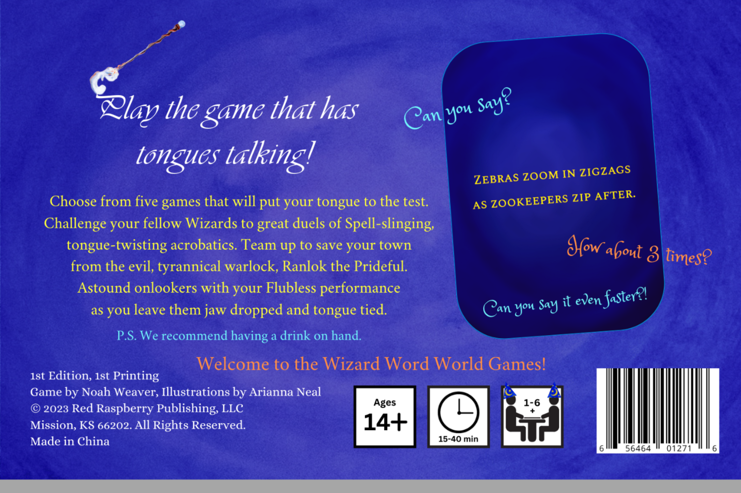 Back of Word Whizzes box