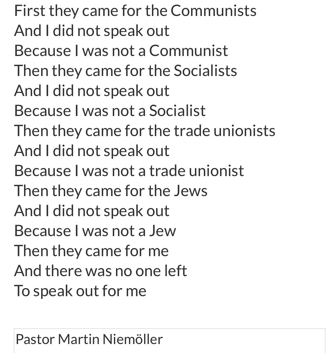 The conversations I&rsquo;ve been having lately are the same conversations I imagine Germans were probably having around their dinner tables. 

This is dangerous in a way I can hardly believe I&rsquo;m seeing during my lifetime.