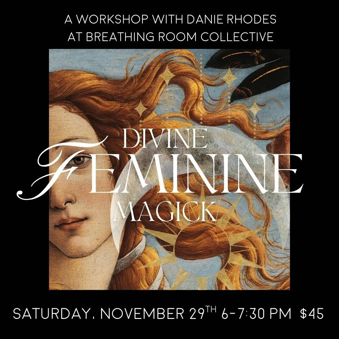 There's a very special workshop coming to the studio next weekend: Divine Feminine #magick with @dc.rhodes ❤️

Learn how to infuse everyday beauty rituals with powerful magick to become magnetic, radiant, and aligned with your highest self while proj