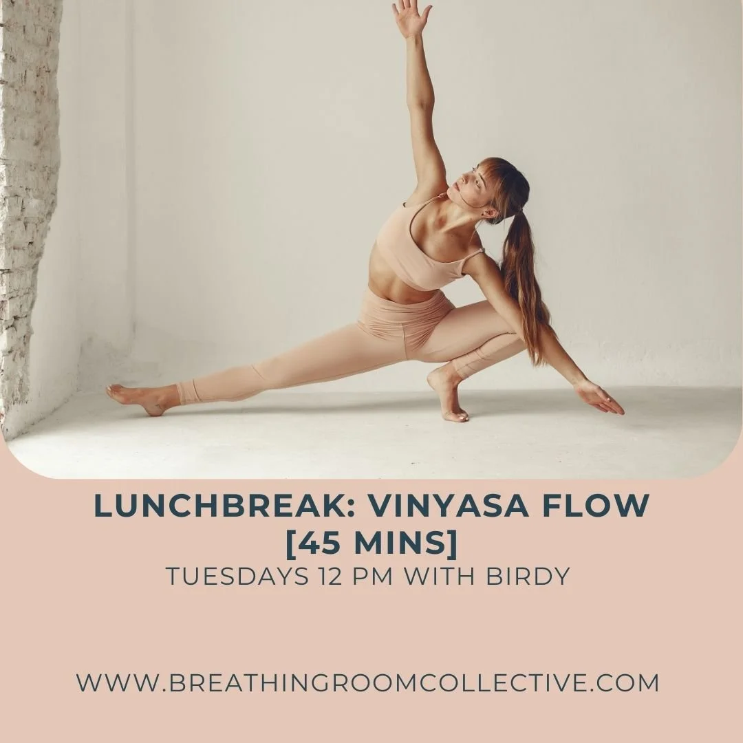 TWO NEW CLASSES launching next week ☀️

NEW! Tuesdays 12:00 pm &ndash; Lunchbreak: Vinyasa Flow with Birdy (45 min) starts February 24th - Expect continuous, breath-led transitions, gentle fire in the body, and grounding stretches to restore balance 