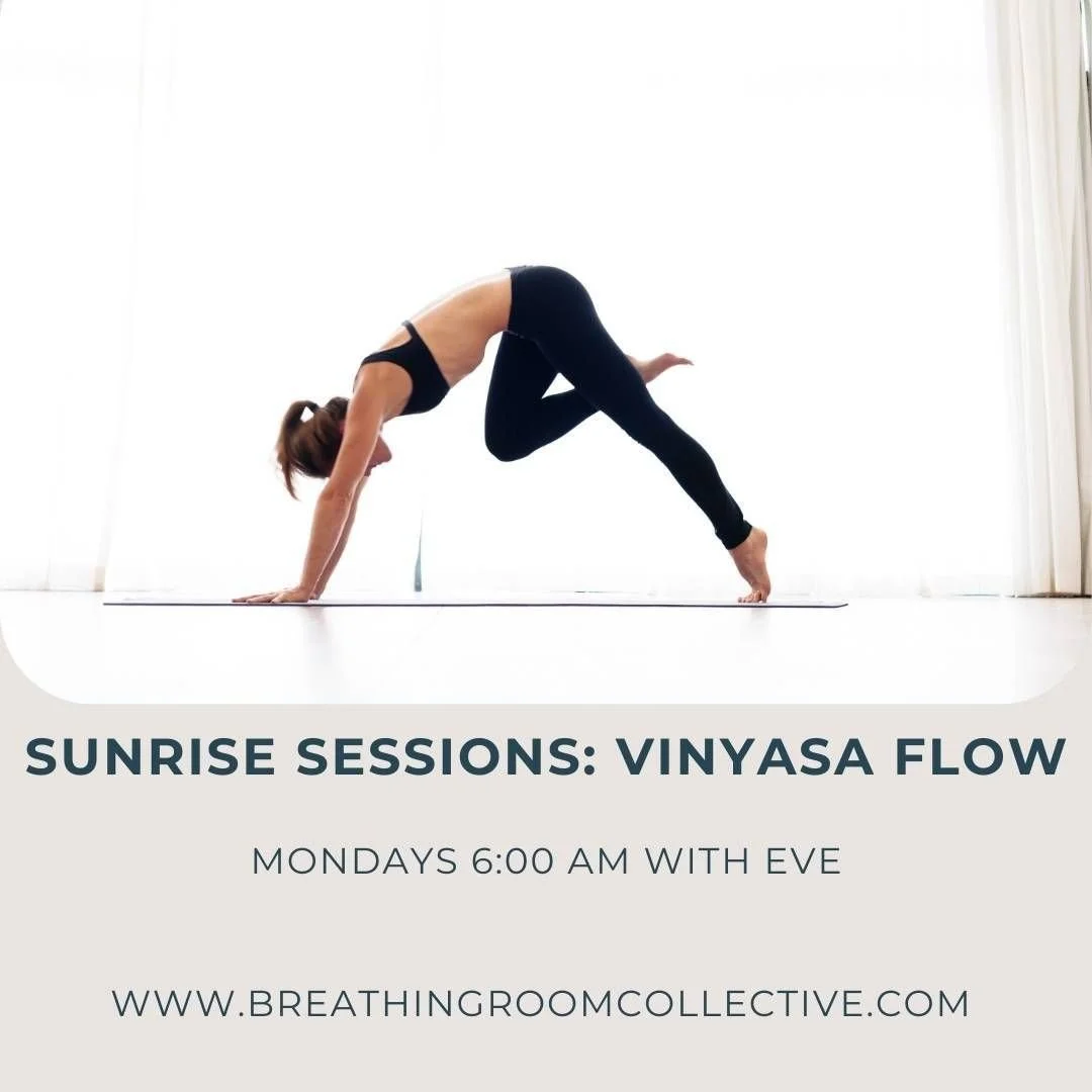 Earlybirds... ☀️ have you discovered our 6 am Sunrise Sessions with Eve yet?

---> Mondays 6 am: #Vinyasa Flow (An early morning vinyasa flow including sun salutations, standing postures, and balancing sequences to build strength and flexibility.)