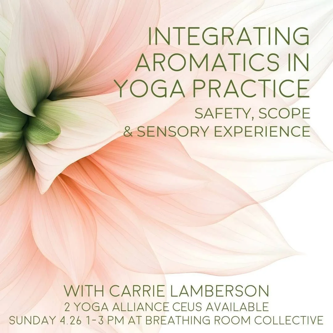 This 2 hour workshop is for both #yogateachers and those who simply wish to learn more about integrating aromatics in #yoga practice. [Teachers! This class will also give you 2 #YogaAlliance CEUs!]

Designed for both personal enrichment and professio