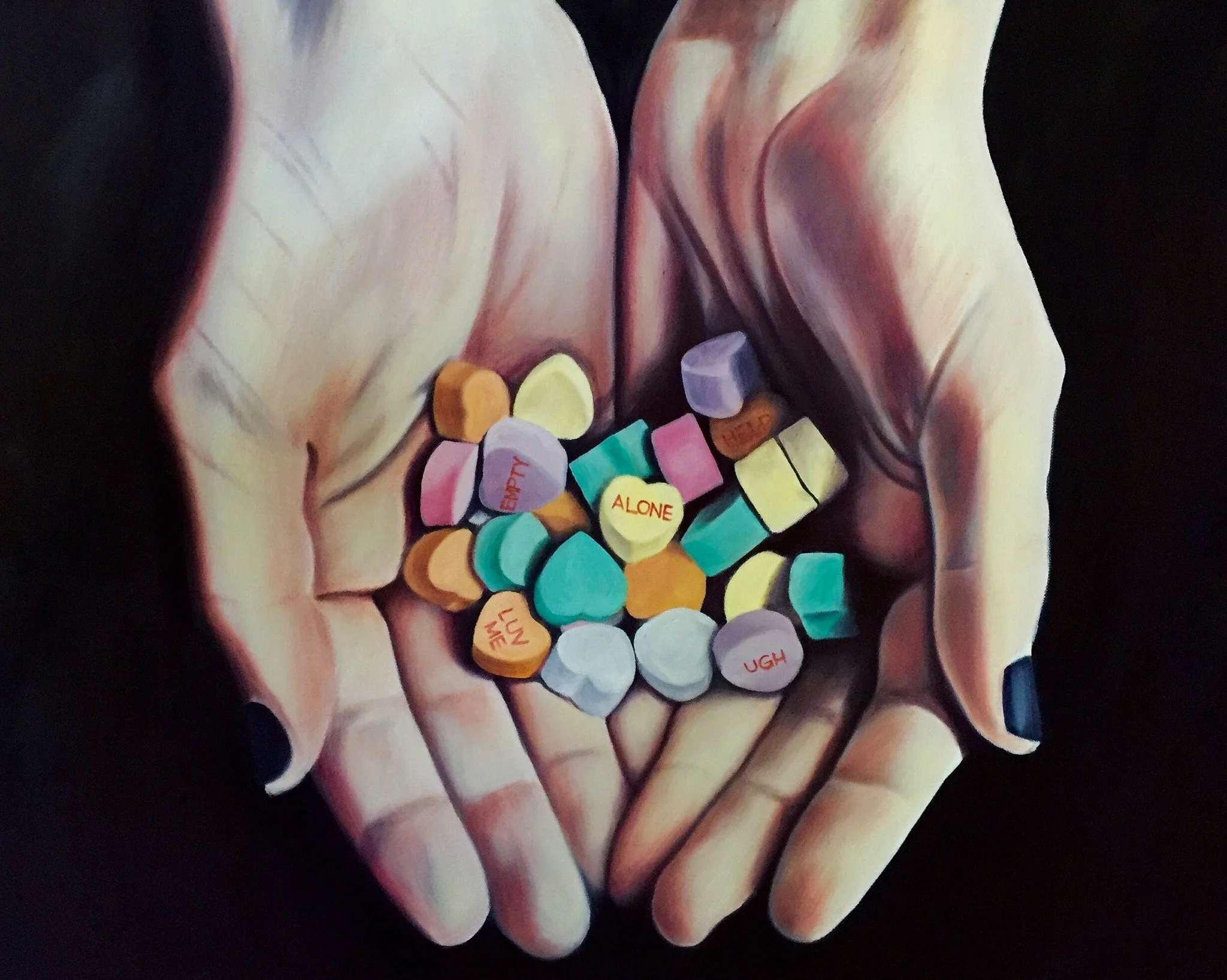 Today, on World Mental Health day, I wanted to bring back an old piece I painted more than 10 years ago. It's quite different from the works I create now, since I aim to capture things that spark joy, and this is probably not something I'll create mo