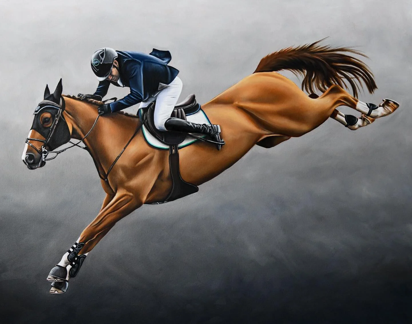 This one deserved its own spot on the feed! 🎨 Still not over how much fun I had painting Quality H from a photo I took of him several years ago 📸 I&rsquo;m excited to have a few more large-scale pieces like this in the works and plan to take on eve