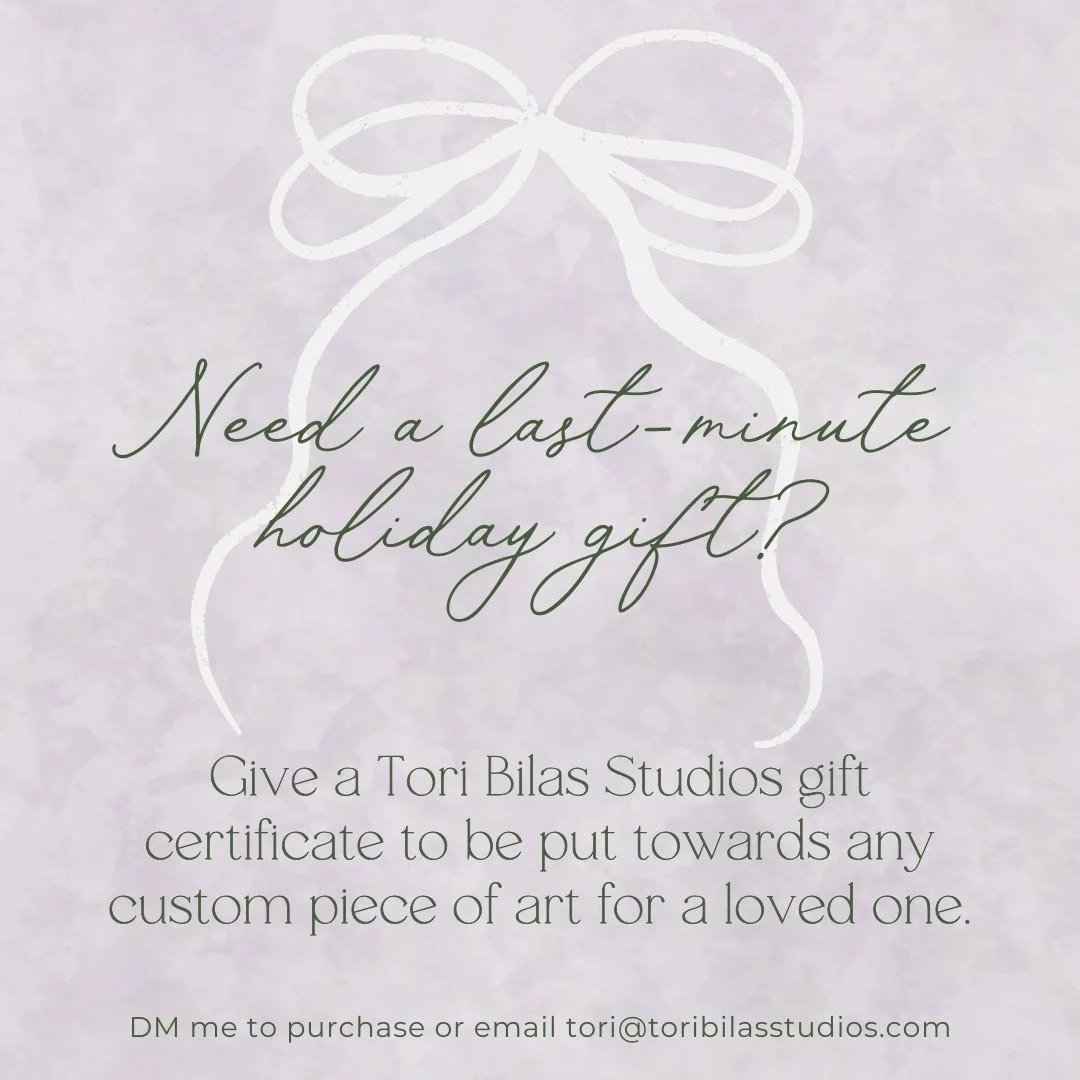 It may be too late to commission a custom piece of art in time for Christmas, but it's not too late to give the gift of art! 🎁 Purchase a gift certificate and we can all work together to create the perfect piece of art in the new year. Your loved on
