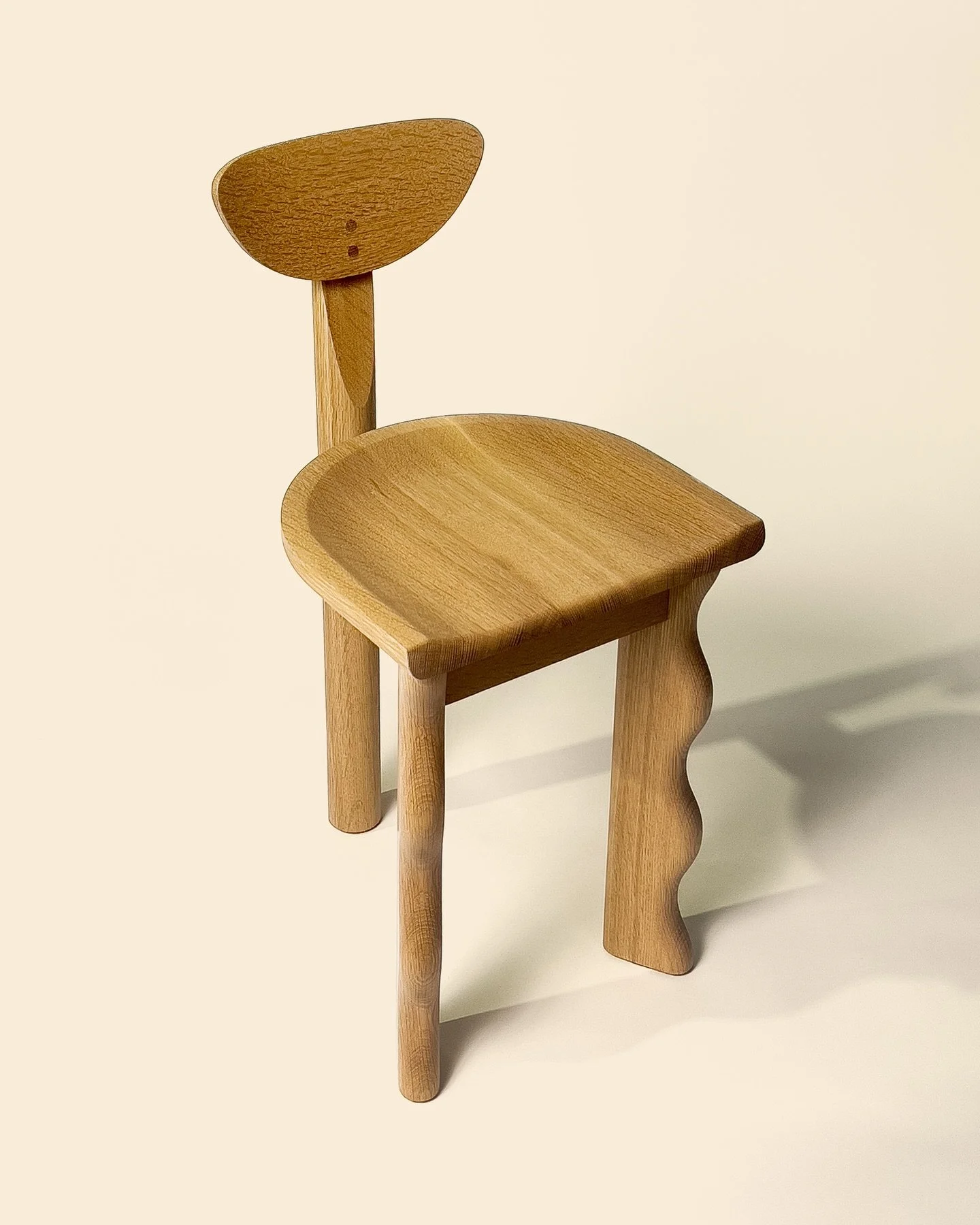 Meet the Lusca Chair
 Shown here in quarter sawn white oak, the Lusca Chair brings together clean lines and a playful, organic yet sculptural silhouette. With three legs, two waves, and a quiet sense of motion. Handcrafted in Brooklyn, NY.

All piece