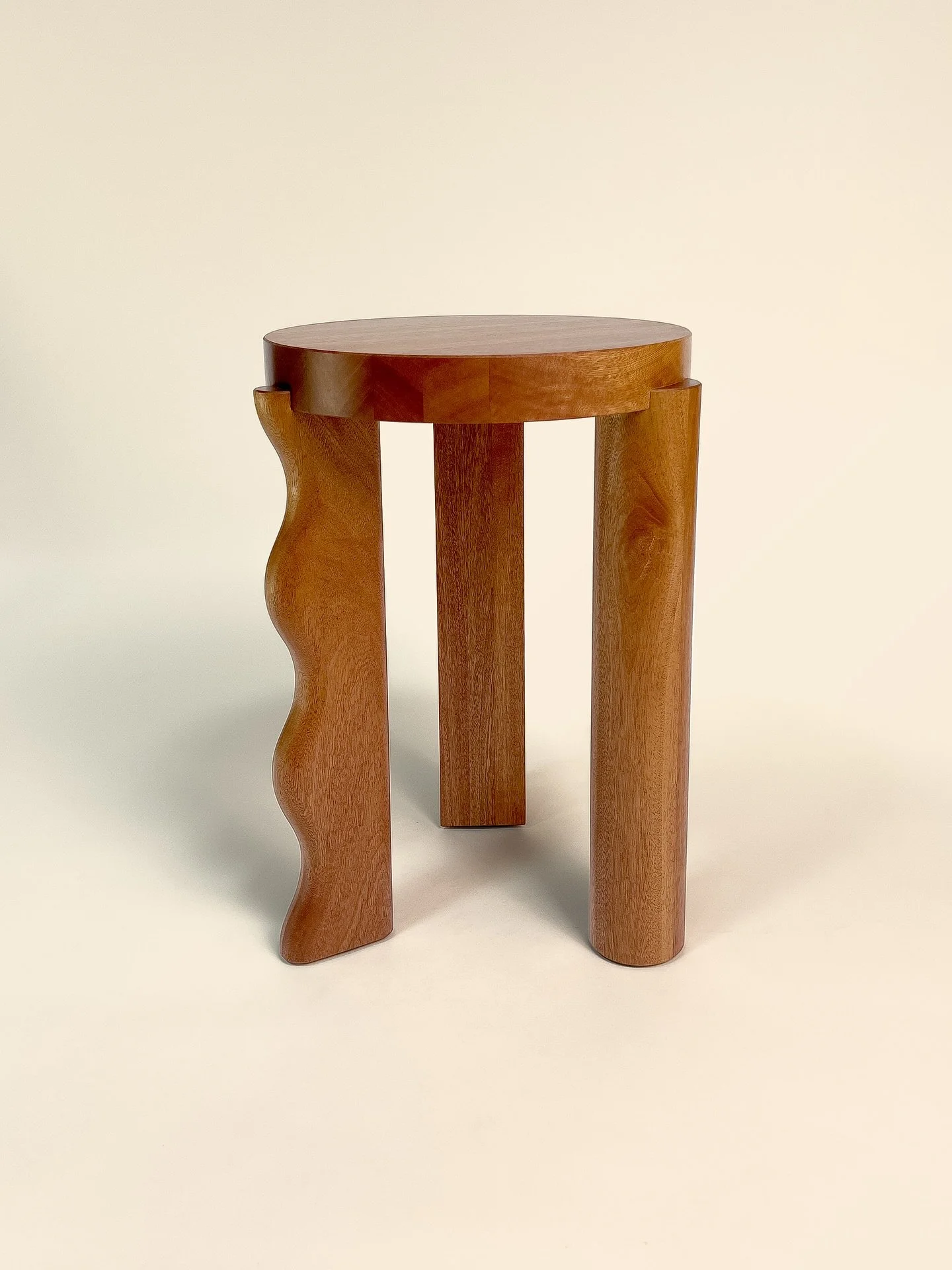 Trio Side Table, now in sapele.
 Rich, warm, and full of depth, this version brings out a whole new character in the design. Shown here in a satin finish. 

#woodworking #furnituredesign #interiordesign #sapele #handmadefurniture #sidetable
