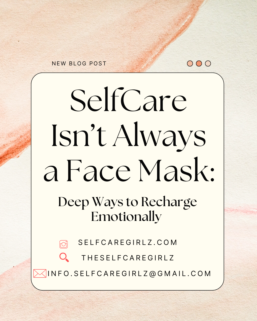 Self care Isn’t Always a Face Mask: Deep Ways to Recharge Emotionally